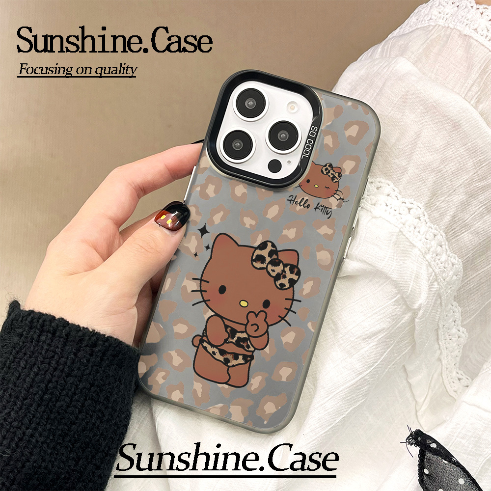 【彩银】豹纹KT适用于苹果16promax华为vivo小米oppo防摔手机壳