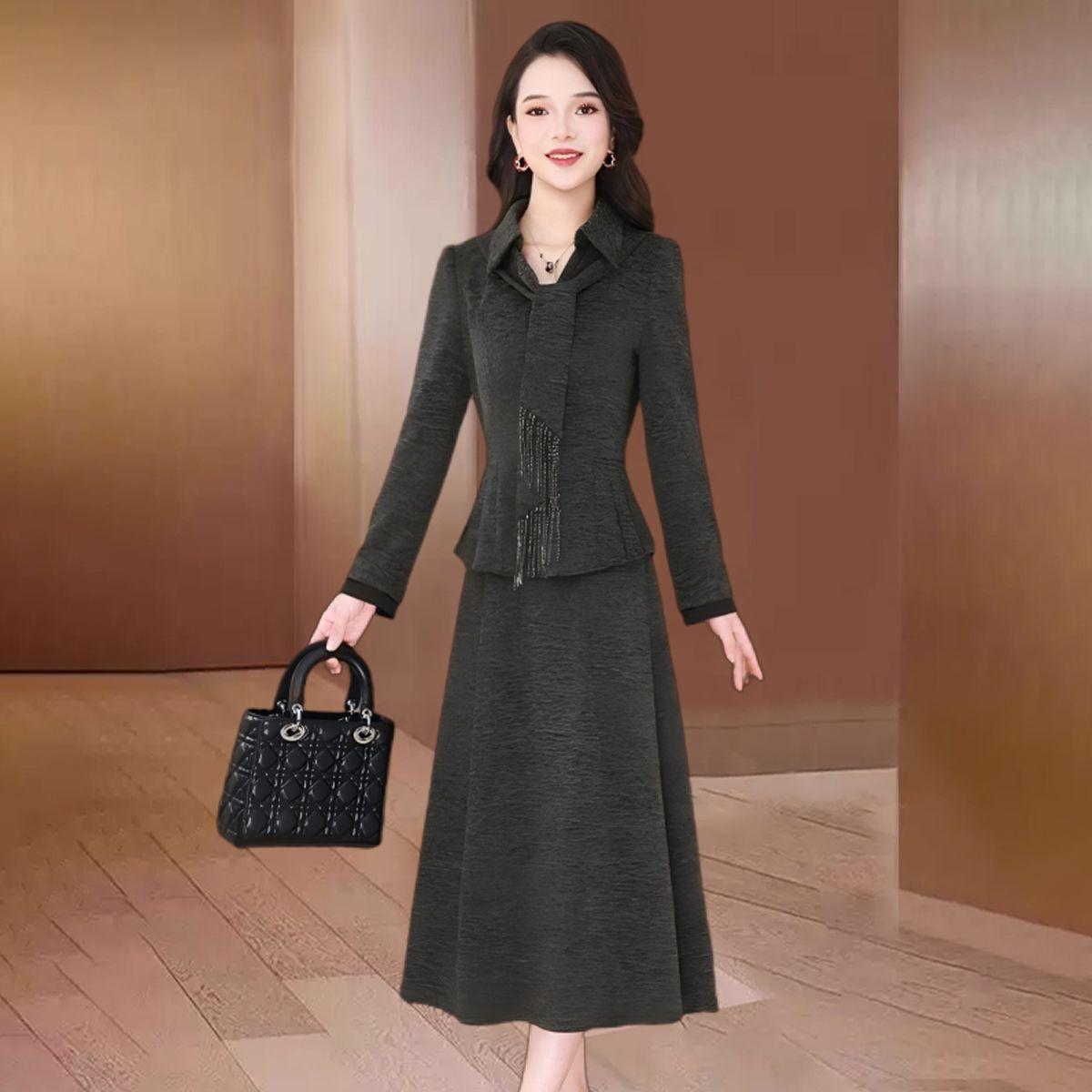 品牌小香风气质女神范高档套装2025秋季新款减龄轻奢爆款两件套裙