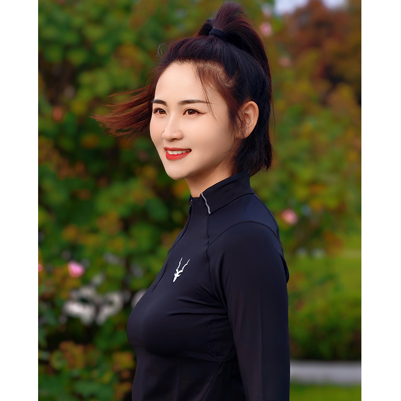 跟上羚羊长袖上衣男装运动T恤男情侣速干立领手表孔常规保暖女