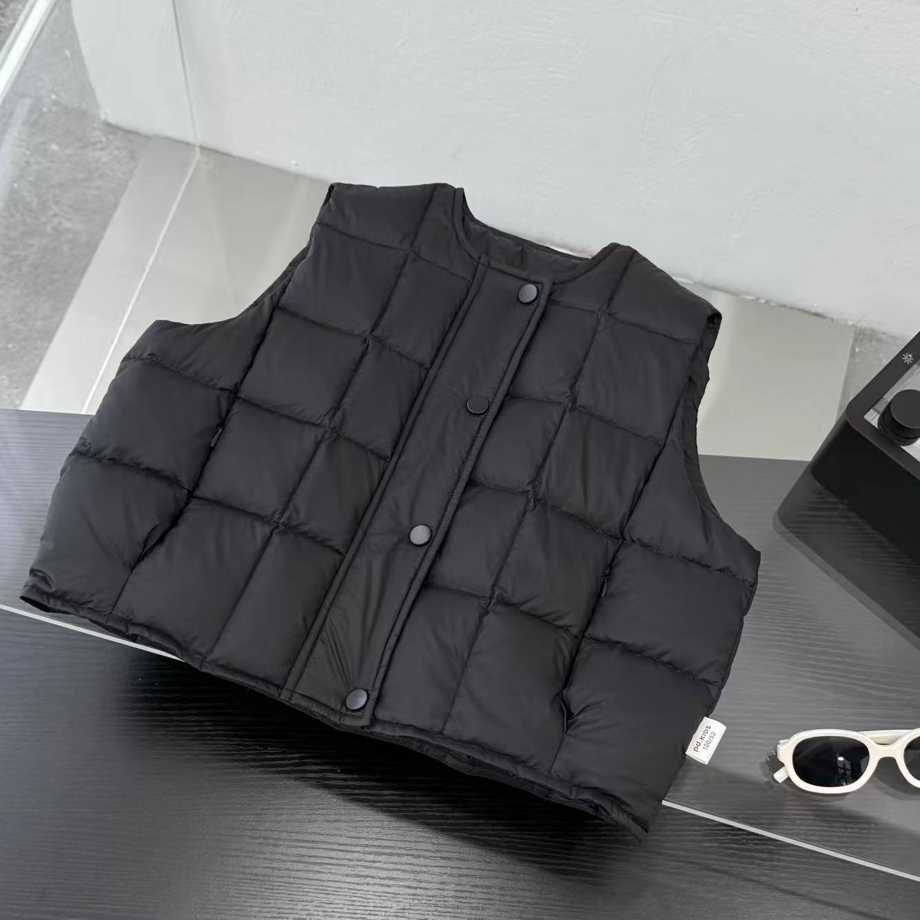 男童冬季夹棉加厚保暖马甲2025男孩帅气休闲百搭背心洋气简约坎肩