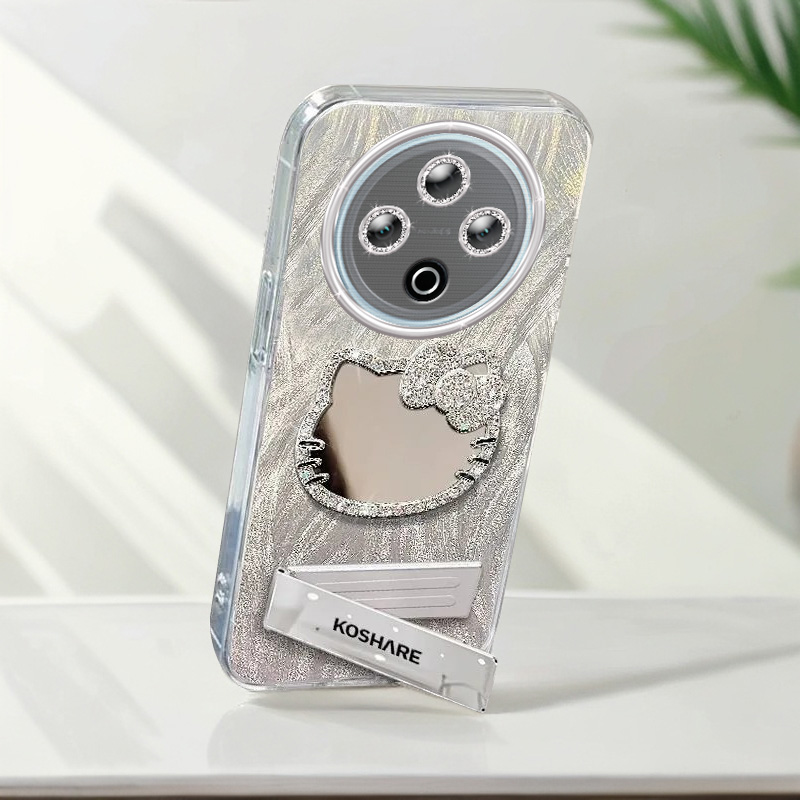 自带镜头膜VIVOY500手机壳水钻KT猫镜子V2506A软壳Y500全包防摔5G