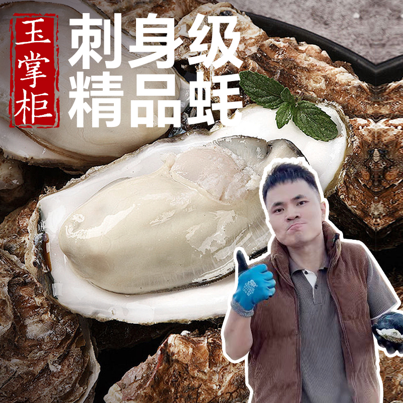 【玉掌柜】刺身级买8斤送2斤共10斤正宗精品乳山生蚝3-5两黄金规格