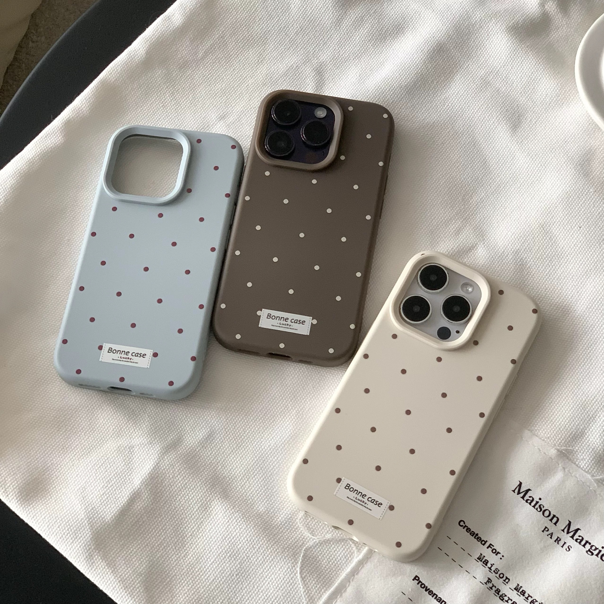 ins韩系波点适用苹果15promaxiphone16手机壳简约13手机壳苹果15