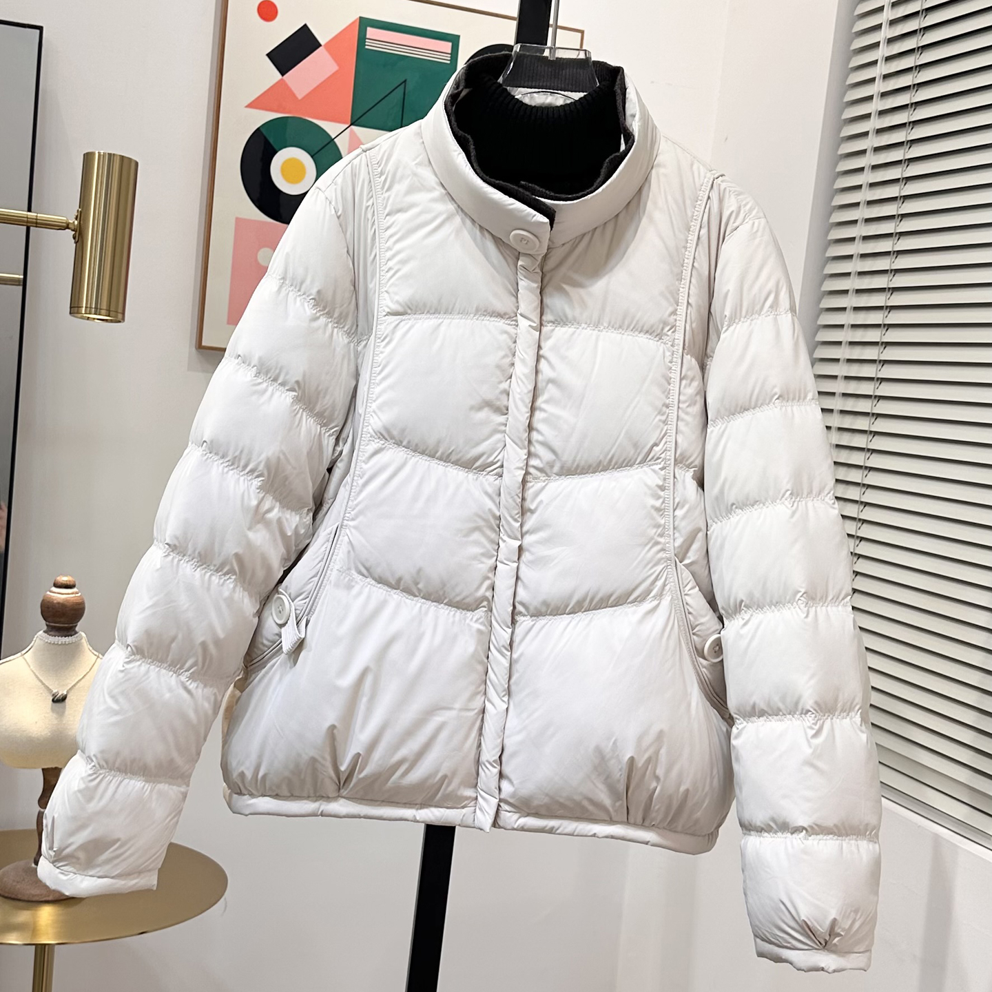 短款羽绒服女2025新款小个子韩系立领90白鸭绒时尚洋气冬季外套潮