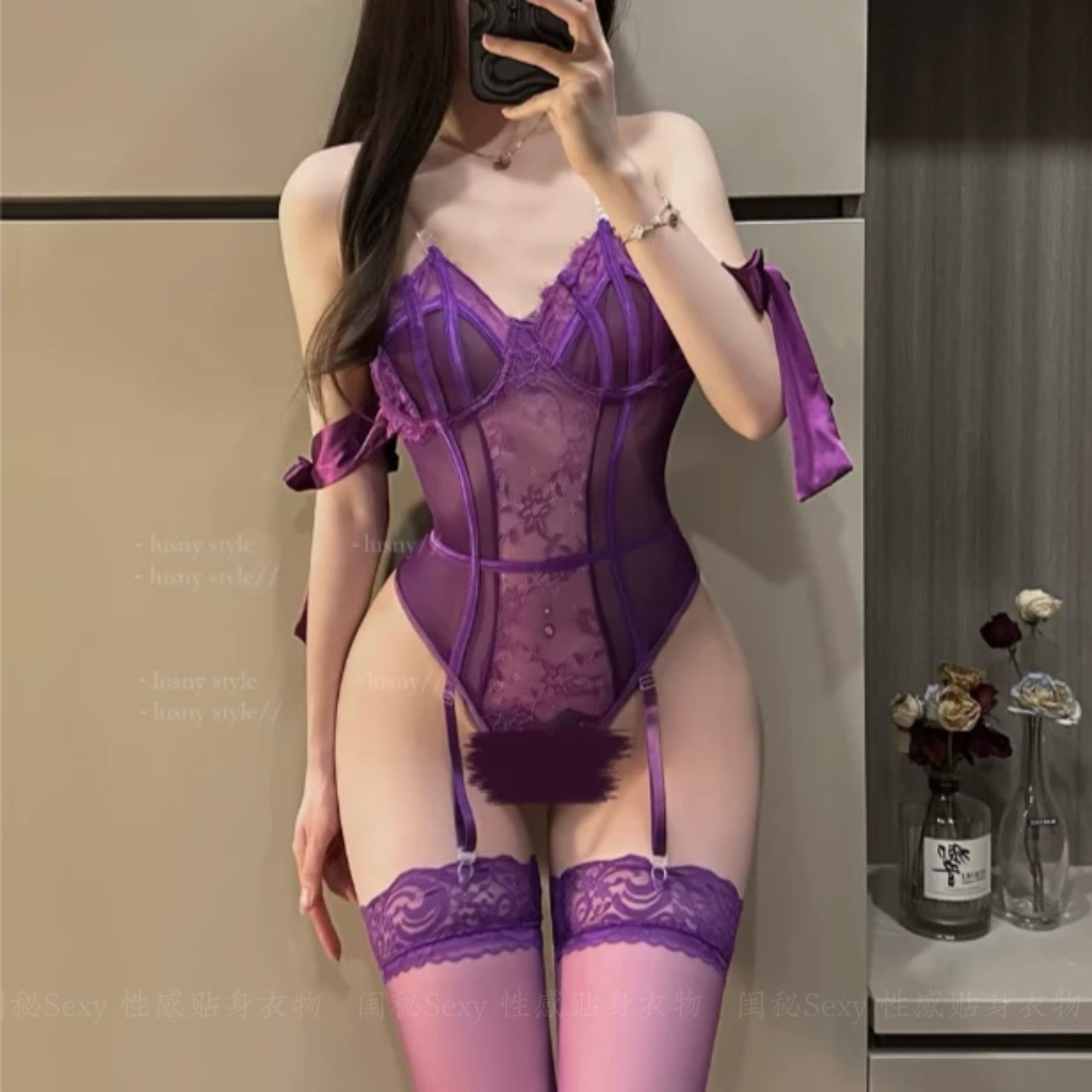 【紫霞仙子】（80-150斤）轻奢辣妹御姐鱼骨钢圈睡衣爆款2025新款