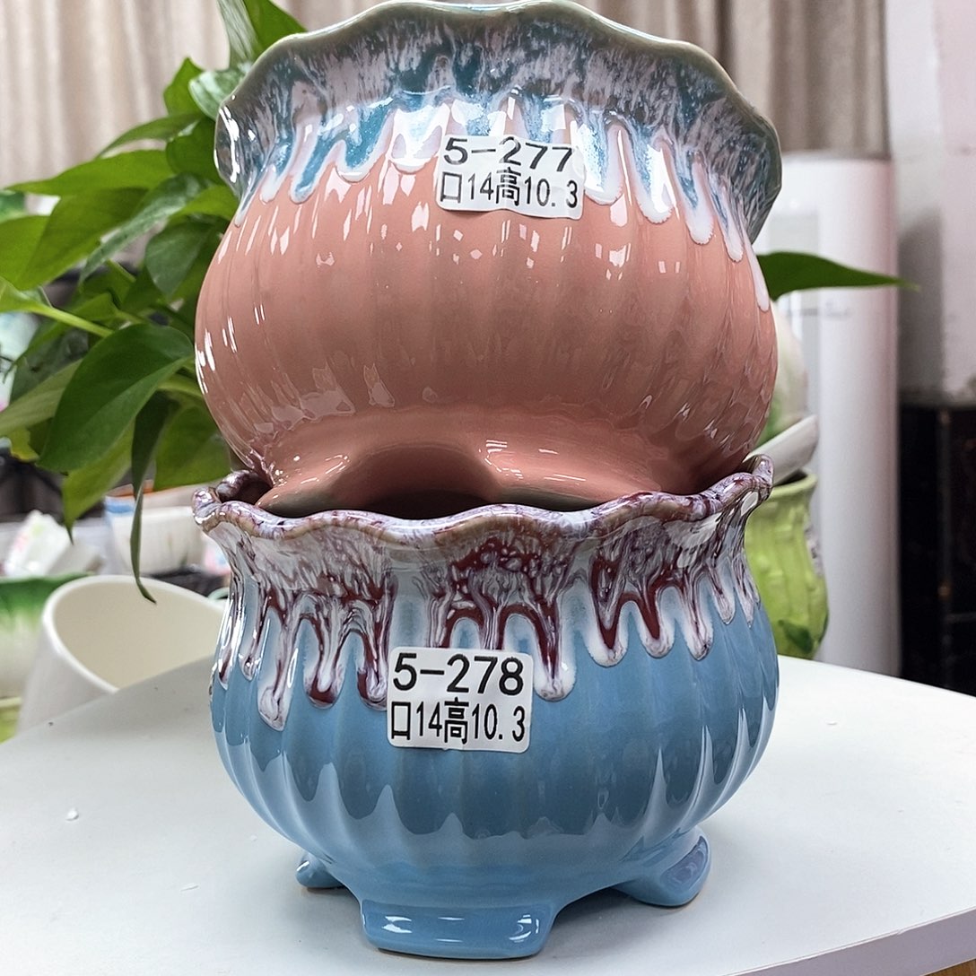 《直播间专享》多肉花盆套装组合陶瓷肉肉植物大口径粗陶老桩小口径