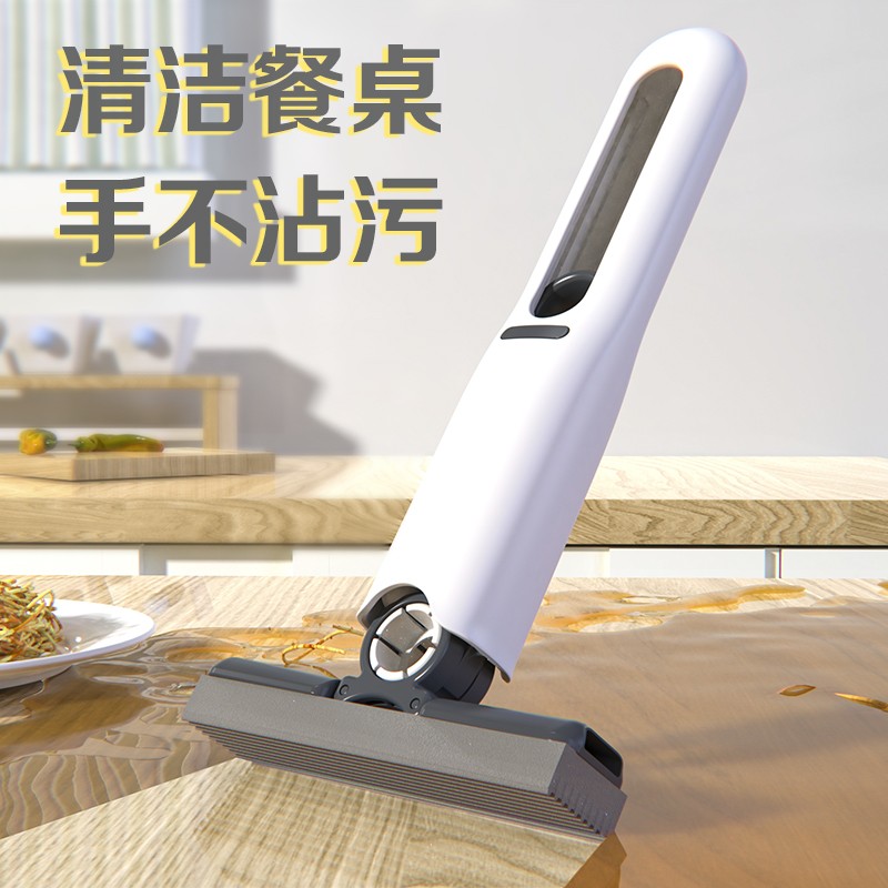 手持免手洗桌面清洁迷你小拖把吸水吸尘清理毛发汽车清洁