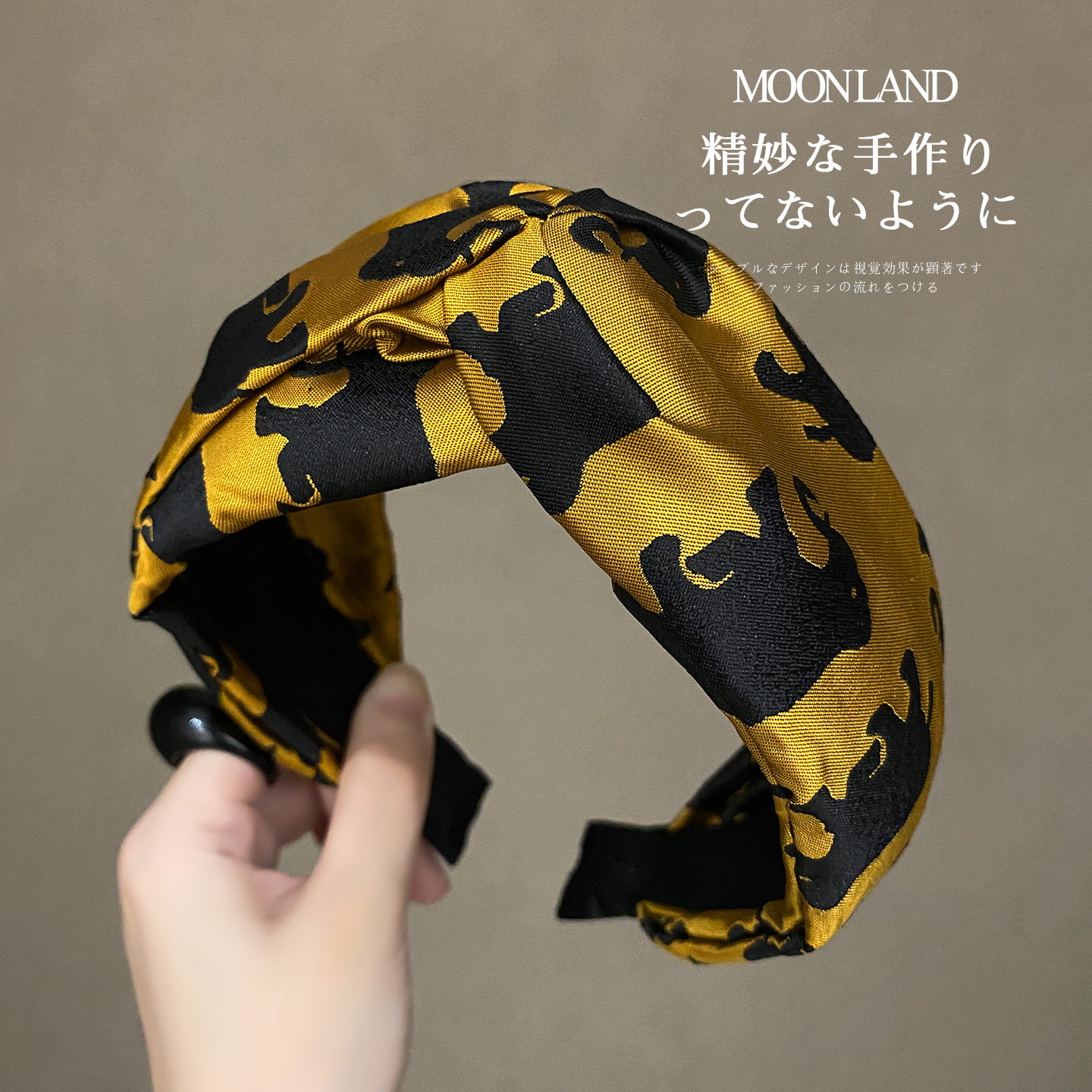 打结发箍女新款高级感洋气时尚高颅顶遮白发宽边发卡日常外戴头箍