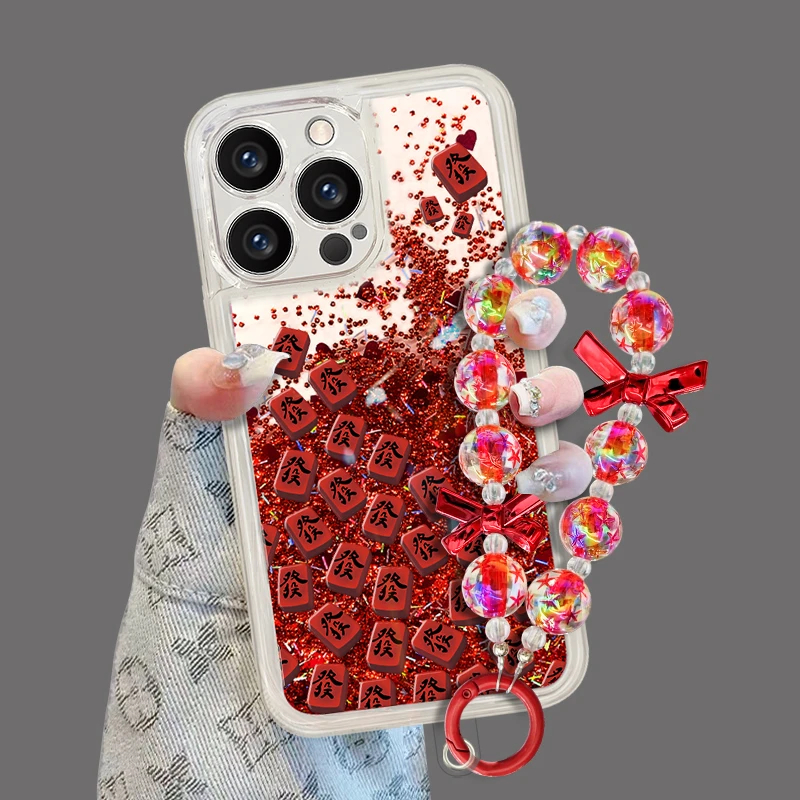 满屏發适用苹果vivo华为oppo小米14iPhone16流沙壳全包新年手机壳