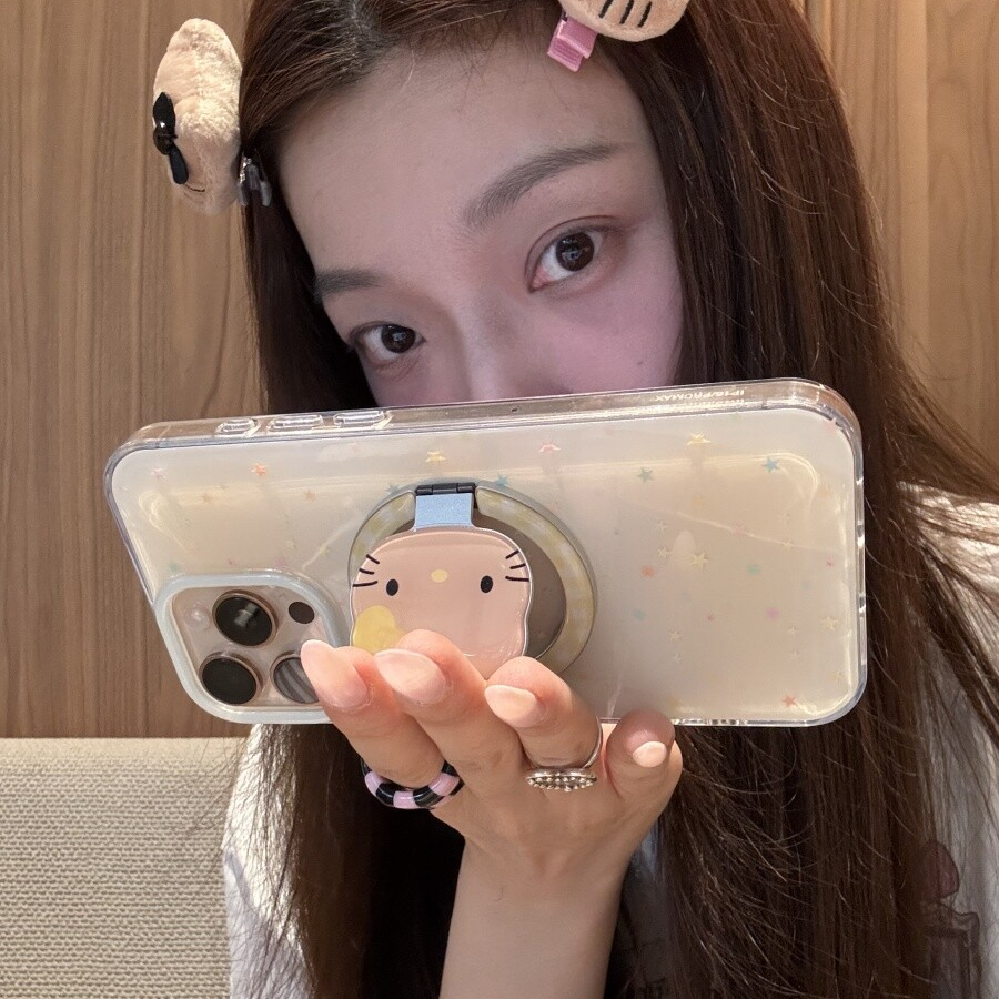 ins满屏多巴胺星星磁吸kitty适用苹果16promax手机壳15保护套1413