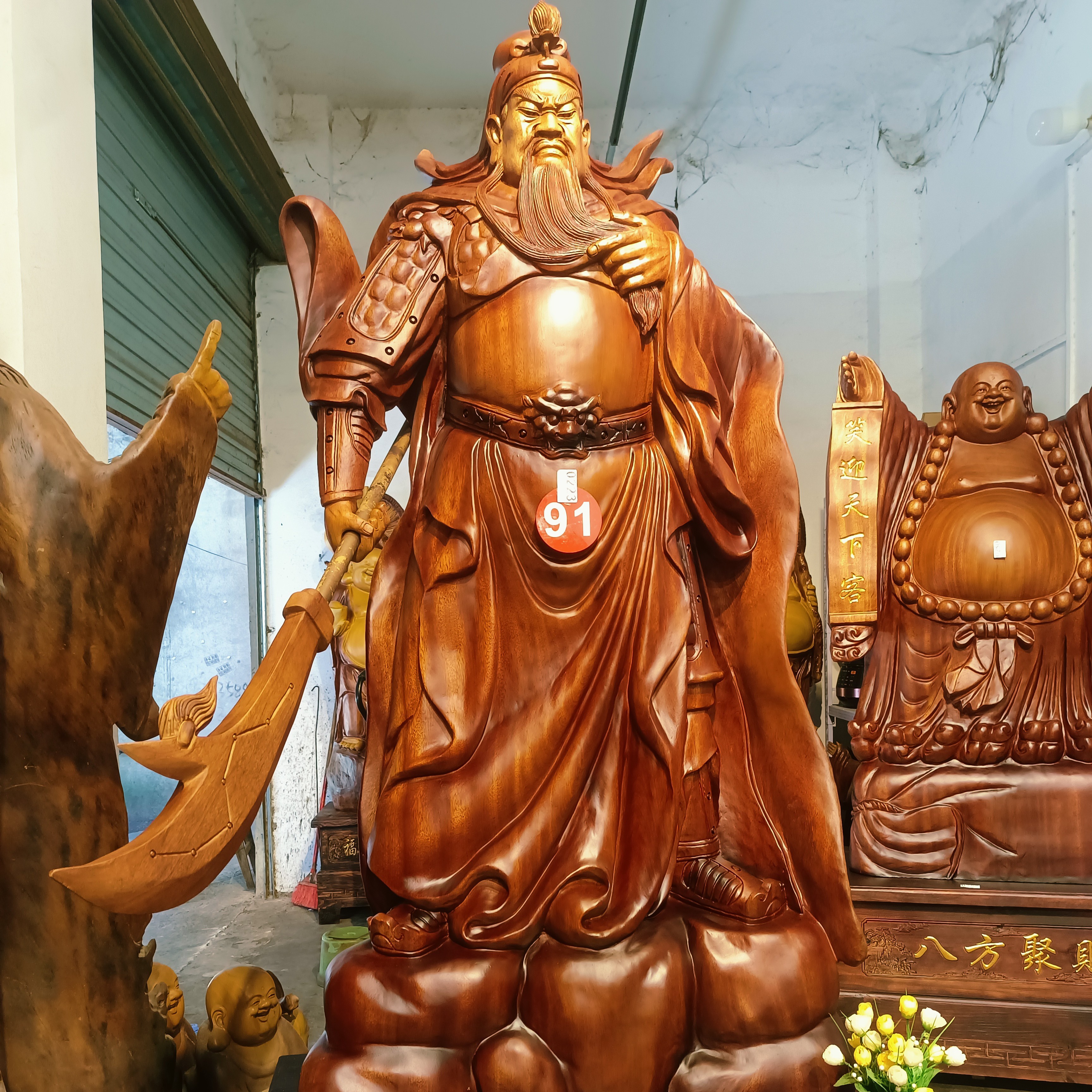 两米三高！花梨木关公！