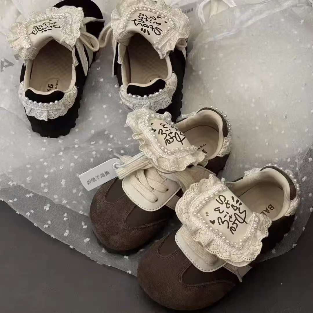 ABC女童鞋子女童德训鞋2025秋季新款儿童运动鞋百搭公主鞋小女孩