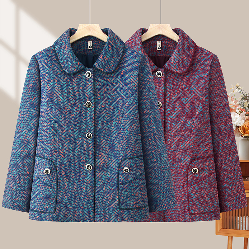 中老年人春秋装女奶奶装高品外套60岁80妈妈装新款老太太老人衣服