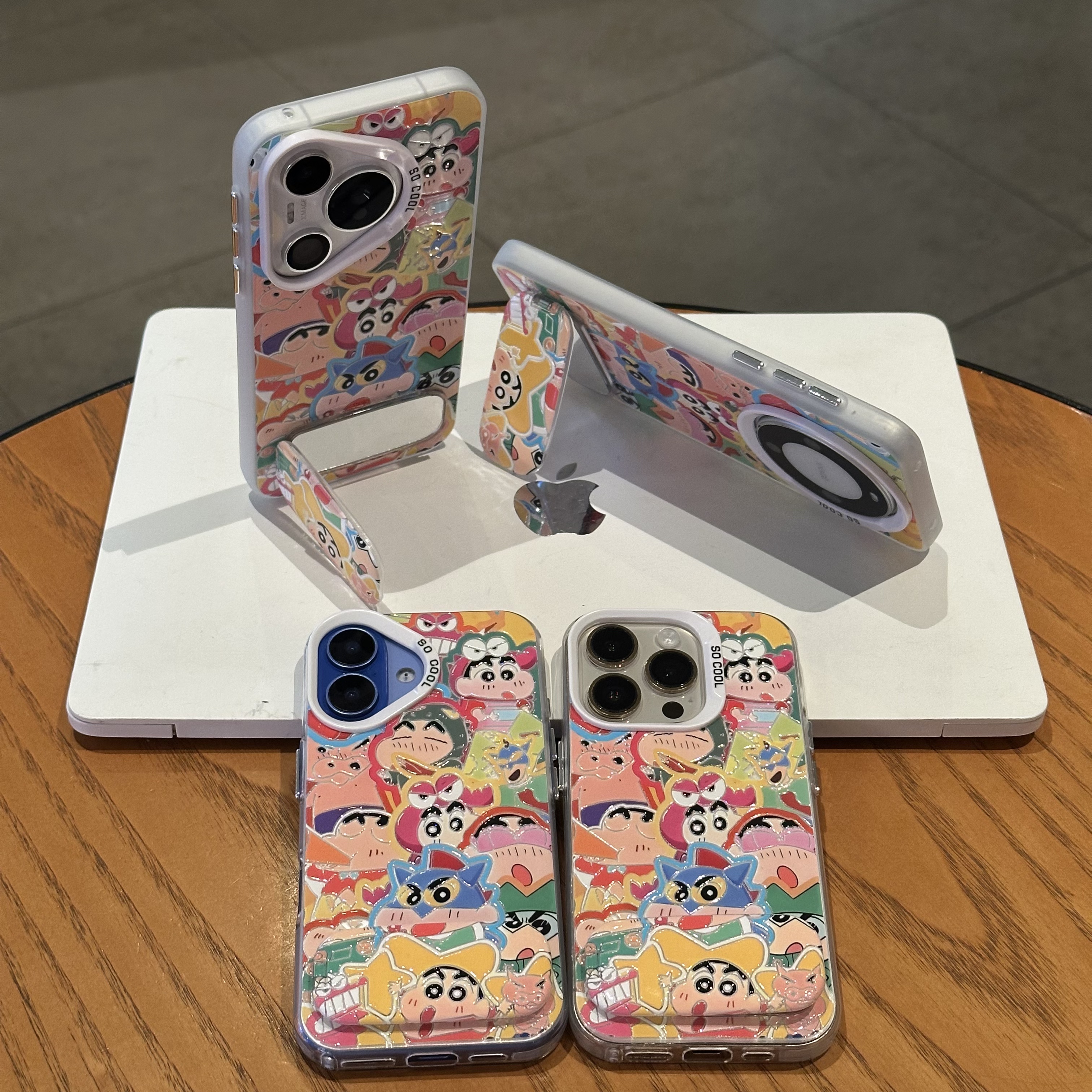 欧克里里满屏小新支架适用苹果17promax手机壳华为oppo小米15vivo