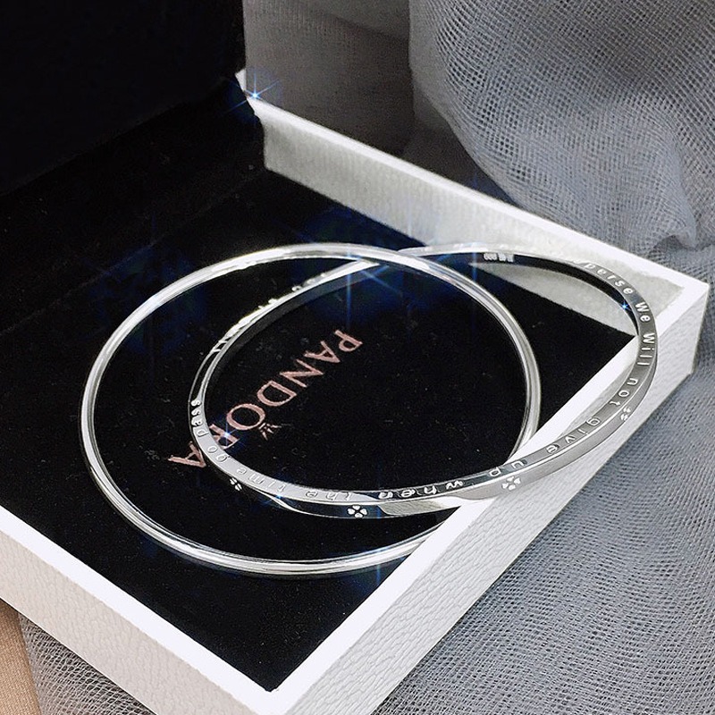 铜合金手镯 双环四叶草手镯三生三世ins时尚百搭送情侣闺蜜手镯