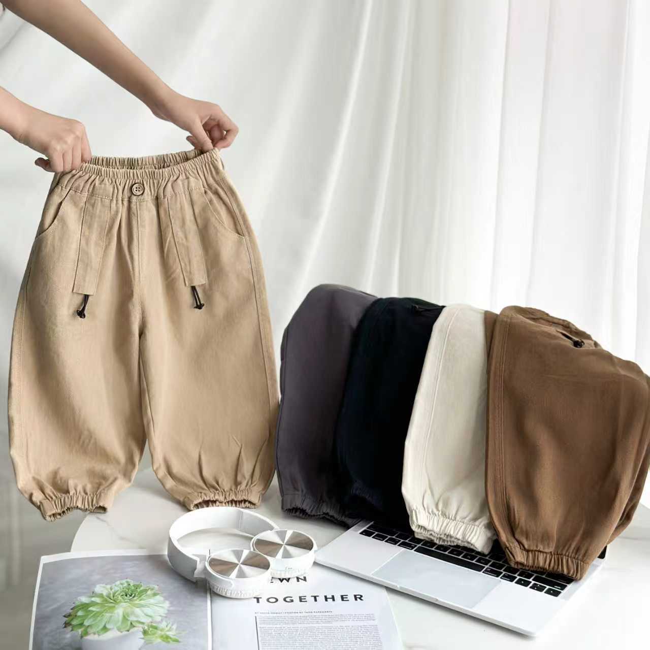 抽绳宽松灯笼棉布奶哈裤春秋款休闲裤子