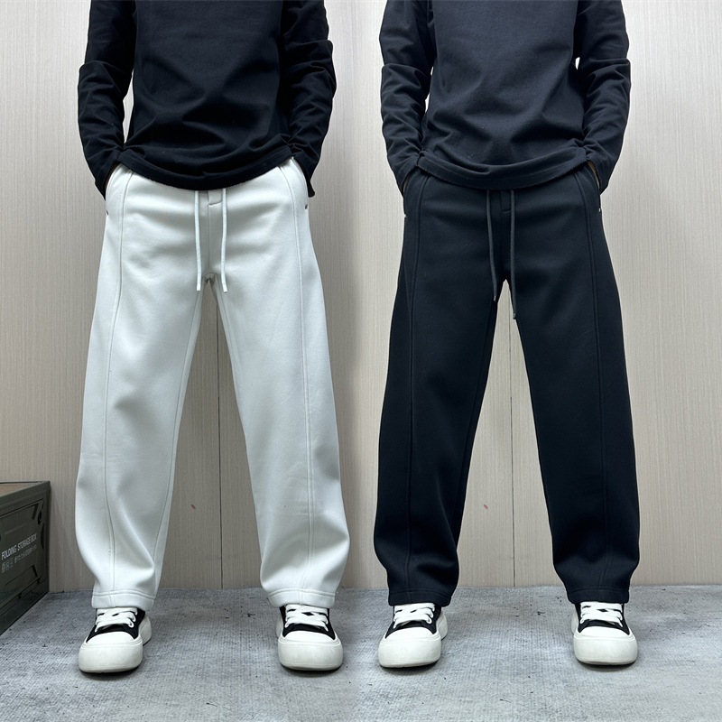 昊Studio冬季男士加绒纯色青年韩版潮流哈伦宽松慵懒感百搭休闲裤