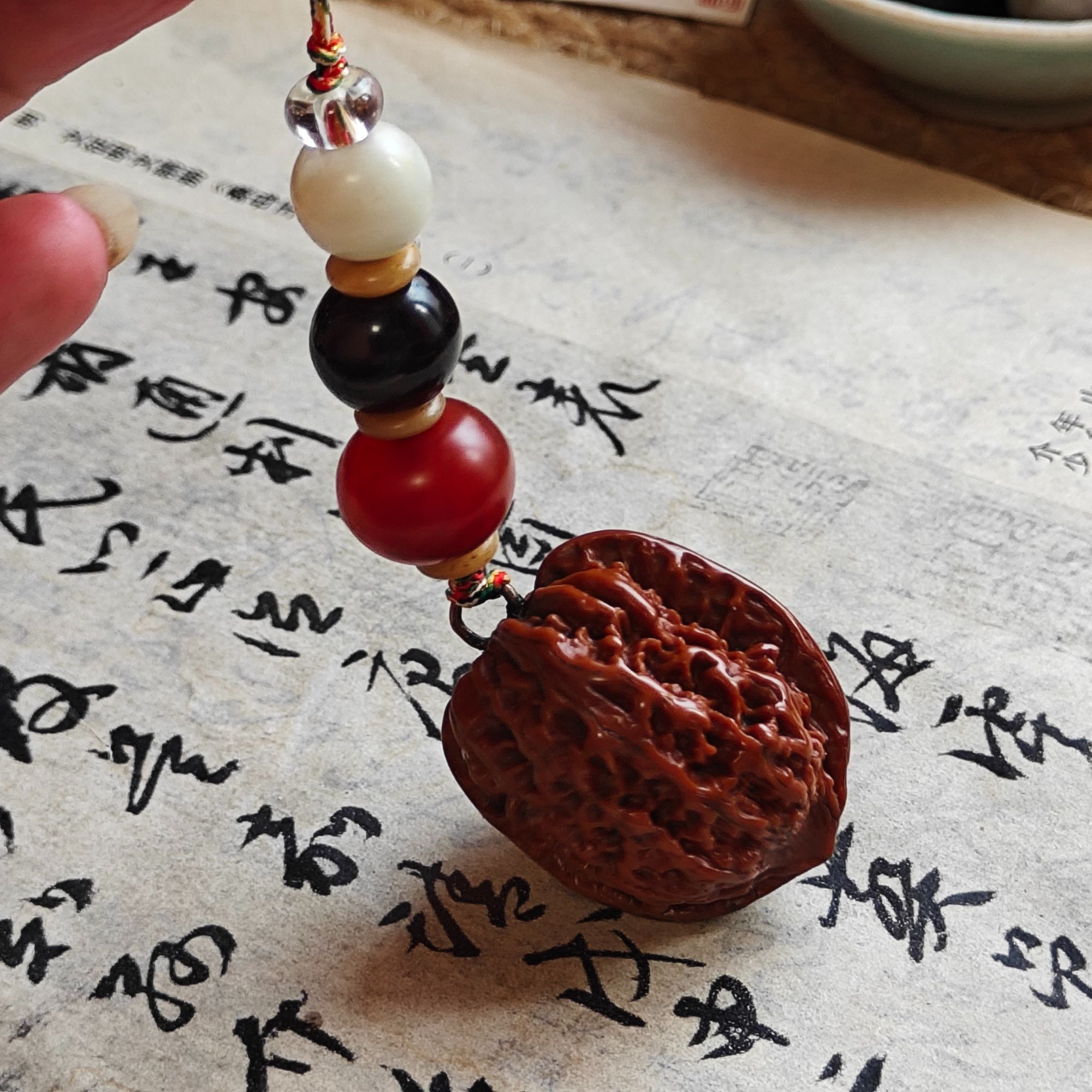 老核桃吊坠挂件边34高38毫米左右包浆文玩核桃把件包挂一物一图