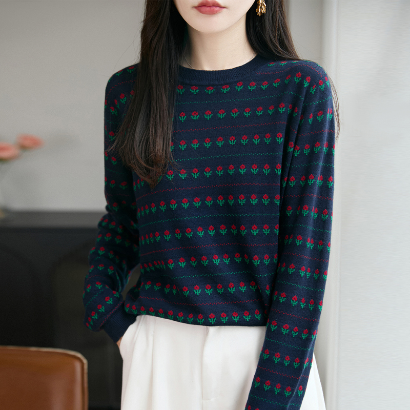 品牌撤柜正品法式时尚复古提花设计感针织开衫女装洋气秋季上衣