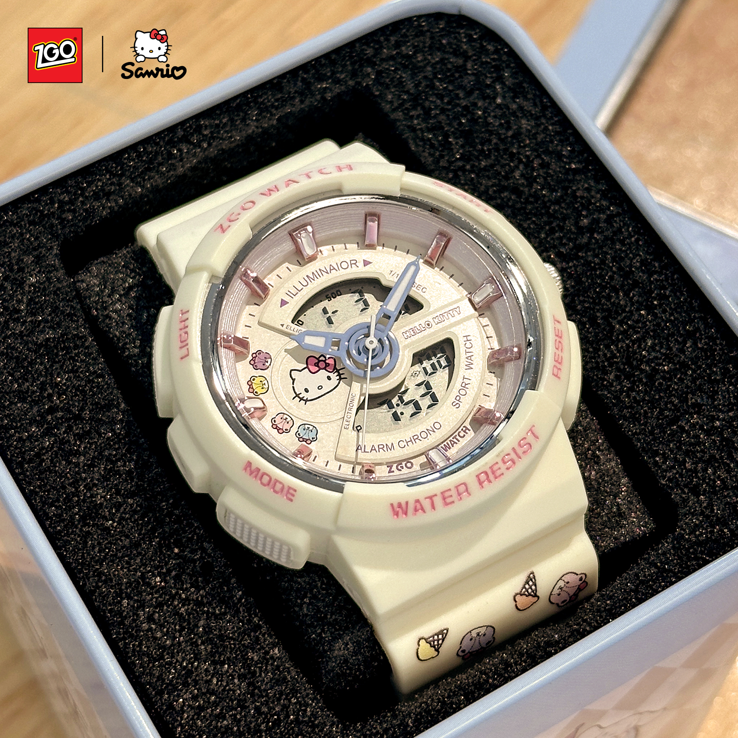 正港x三丽鸥联名手表女款初高中学生手表电子手表圣诞礼物