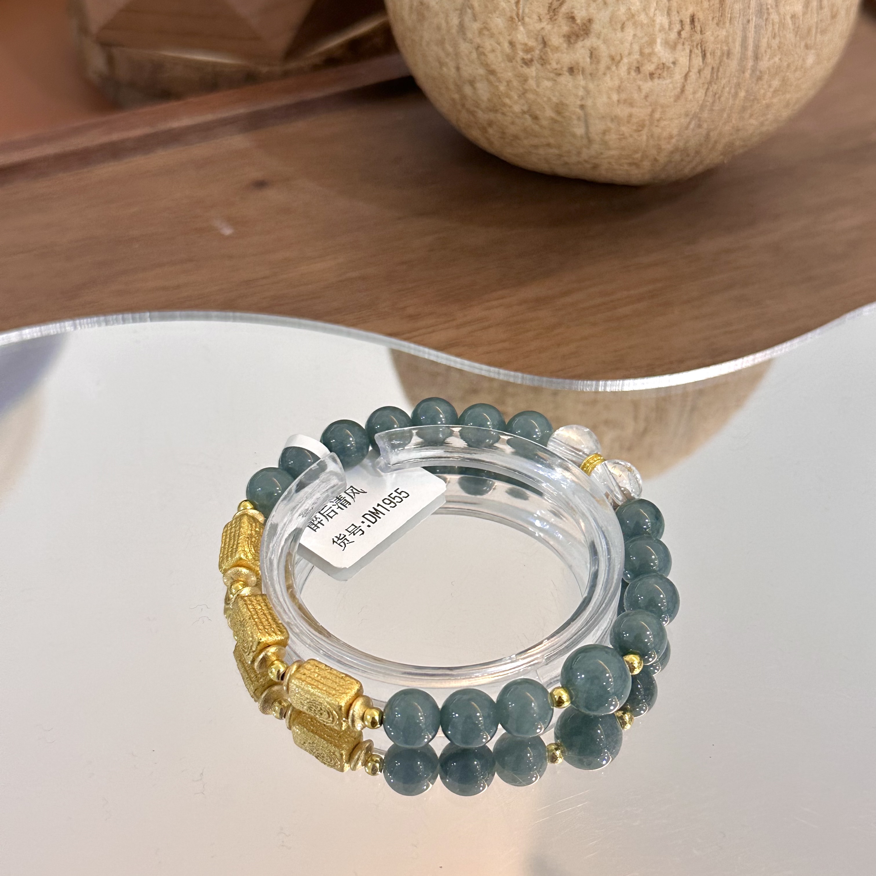 〖醉后清风〗LL1955翡翠白水晶手链手串多样性发一