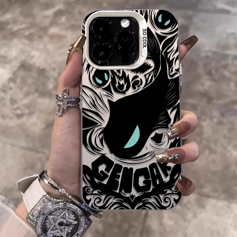 黑色鱼适用苹果17promax手机壳iphone17pro全包情侣防摔16promax