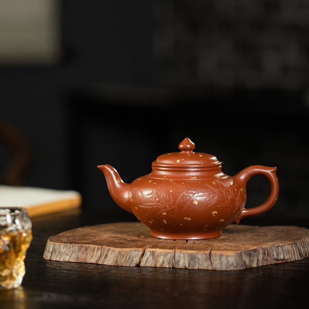 经典洒金笑樱原矿粗砂大红袍泥·300cc