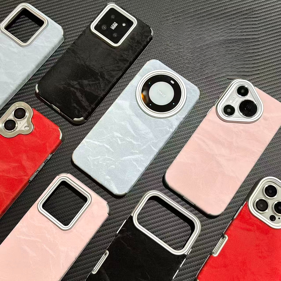 简约纯色贴皮适用苹果17/16promax雪山纹手机壳iPhone15/14/13/12