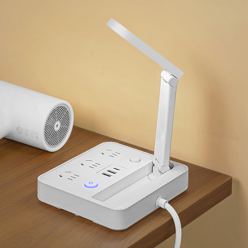 创意折叠台灯插座简约宿舍家用办公护眼宿舍插电超亮typec充电
