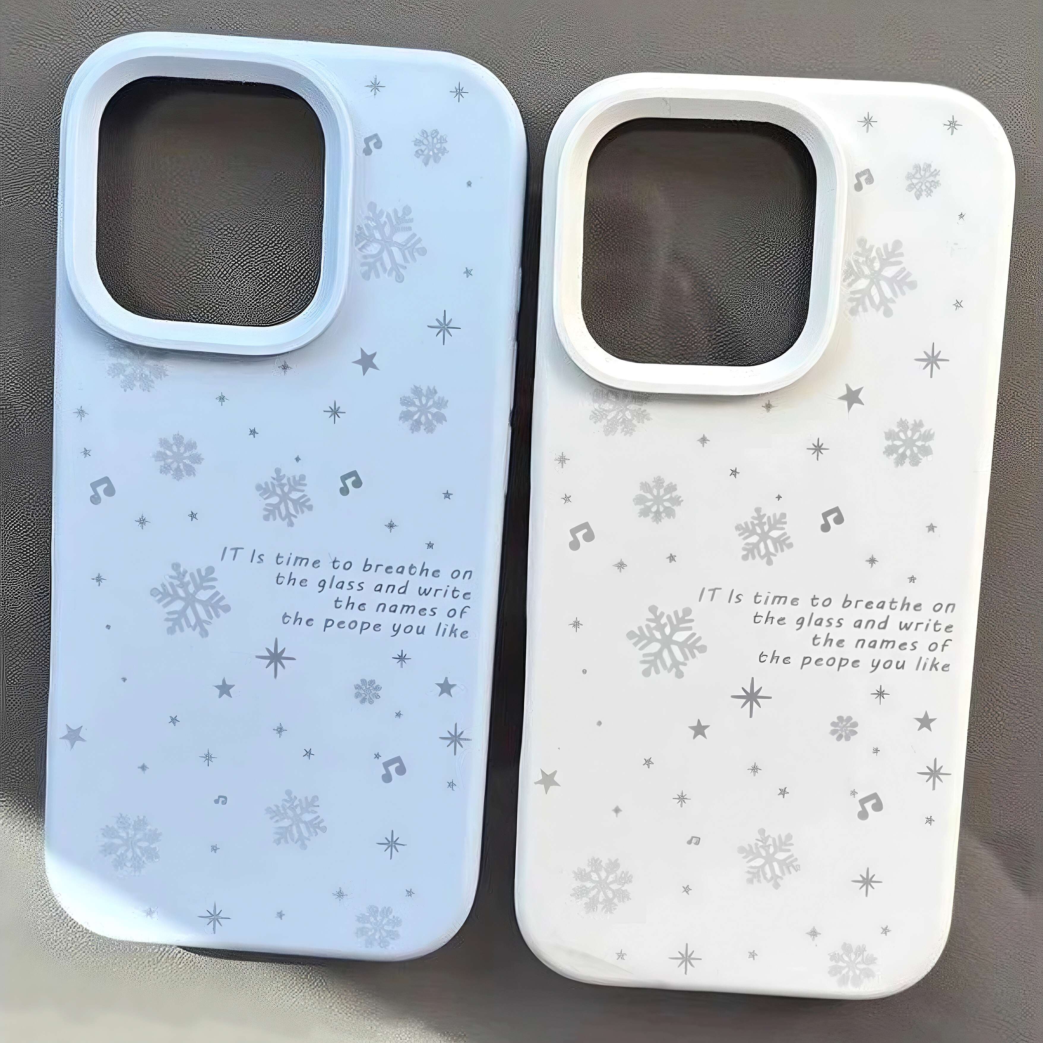 雅天立ins满屏音符雪花适用苹果17promax手机壳iPhone15糯米16新