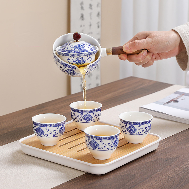 旅行逍遥壶茶杯防烫手懒人泡茶快客杯逍遥泡便携家用茶具旋转