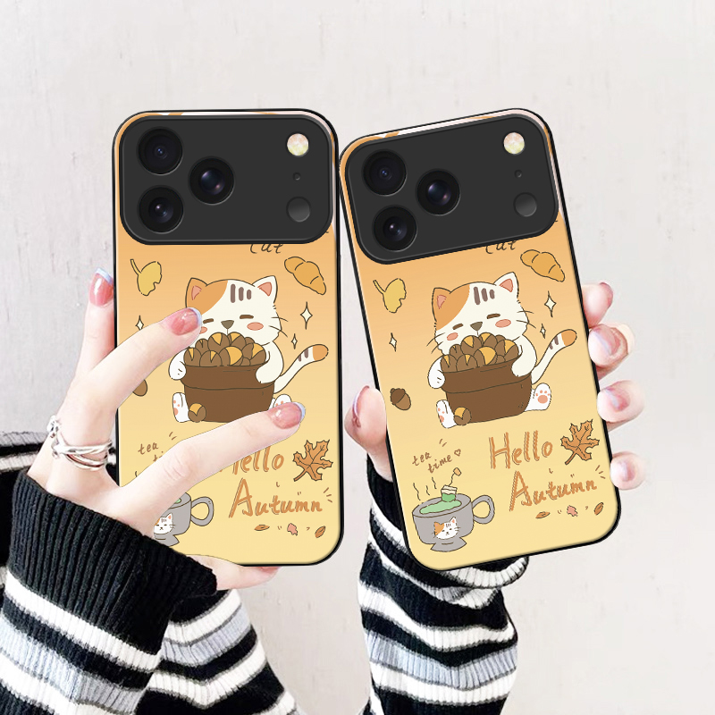 适用苹果17华为mate70iphone16小猫咪主题全包防摔手机壳可爱创意