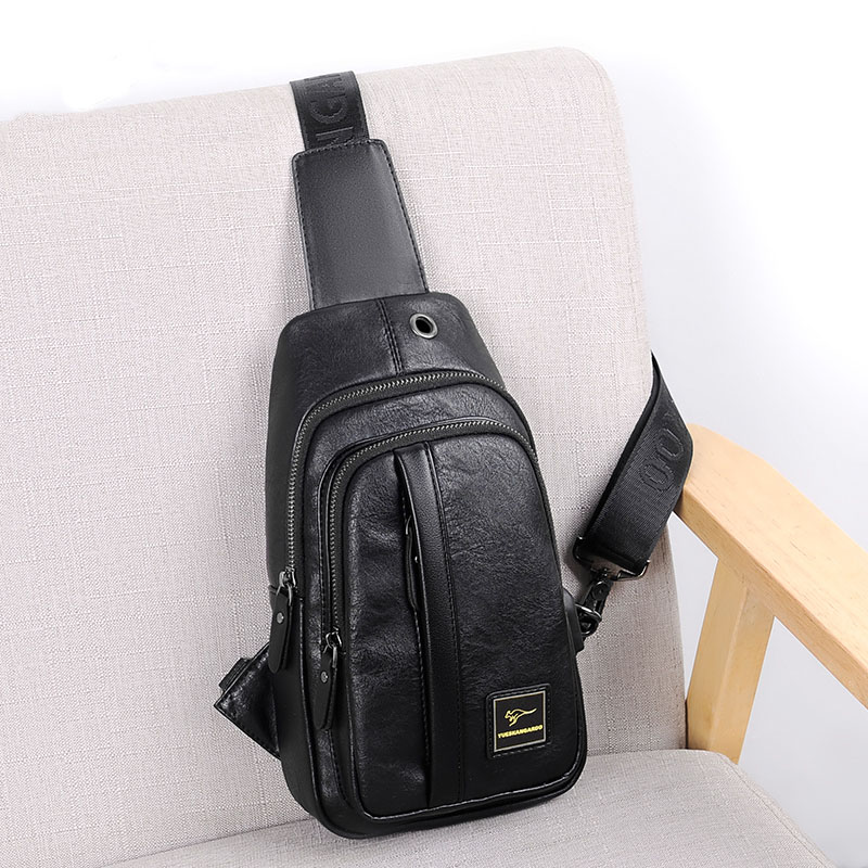 胸包男真皮2025新款夏男士牛皮休闲单肩斜挎包运动胸前背包斜肩包