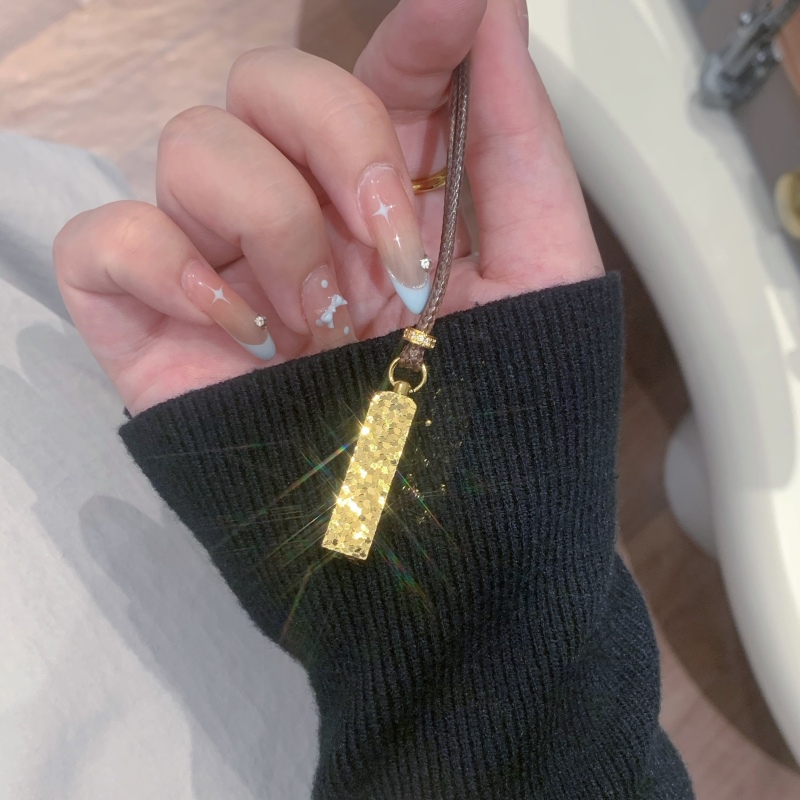 铜合金吊坠 新中式国潮风丨碎碎冰四方来财实心小方砖项链 Y030