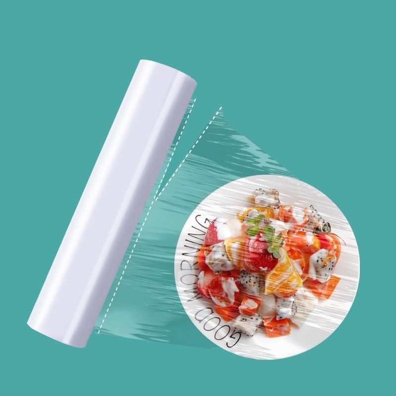 免刀撕保鲜膜一次性点断大卷家用厨房微波适用手撕式商用PE保鲜膜