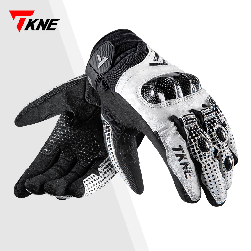 TKNE手套KP6摩托车骑行手套四季碳纤维防摔春秋触屏夏季机车装备