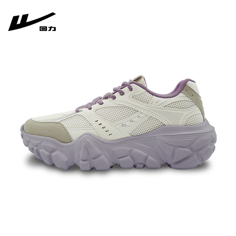 回力防滑厚底老爹鞋女网面透气轻盈潮流显高休闲运动时尚百搭女鞋