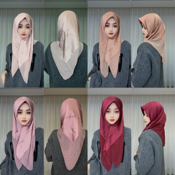 SD高端千丝麻烫钻方巾