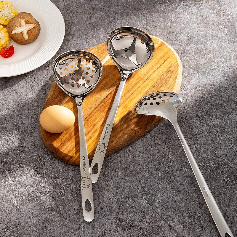 不锈钢316汤勺家用火锅漏勺大号盛汤勺食品级勺子小汤勺高档精致