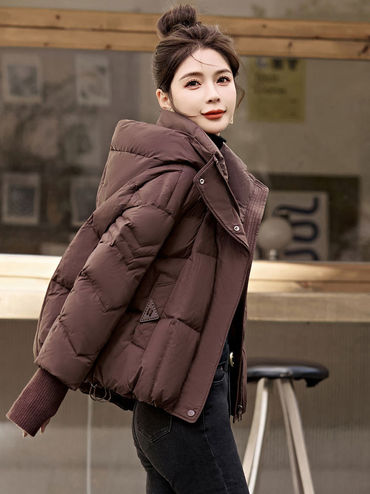 高级感超好看短款羽绒棉服女冬季2025年新款时尚洋气欧货连帽外套