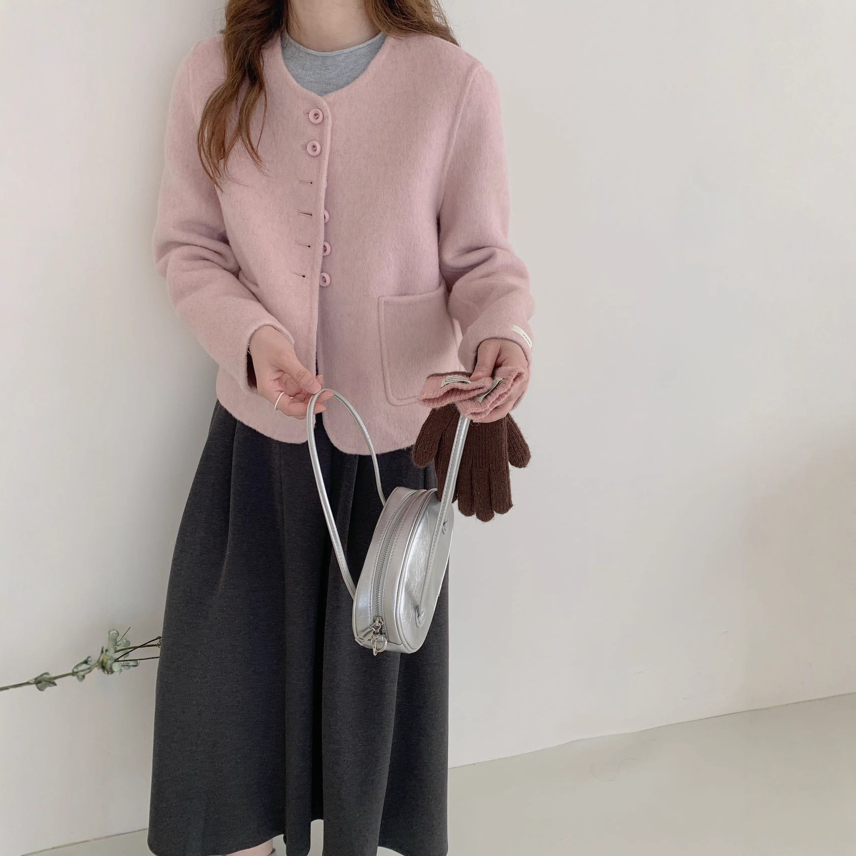 双面羊毛大衣女2025秋冬新款小个子高级感小香赫本风短款毛呢外套