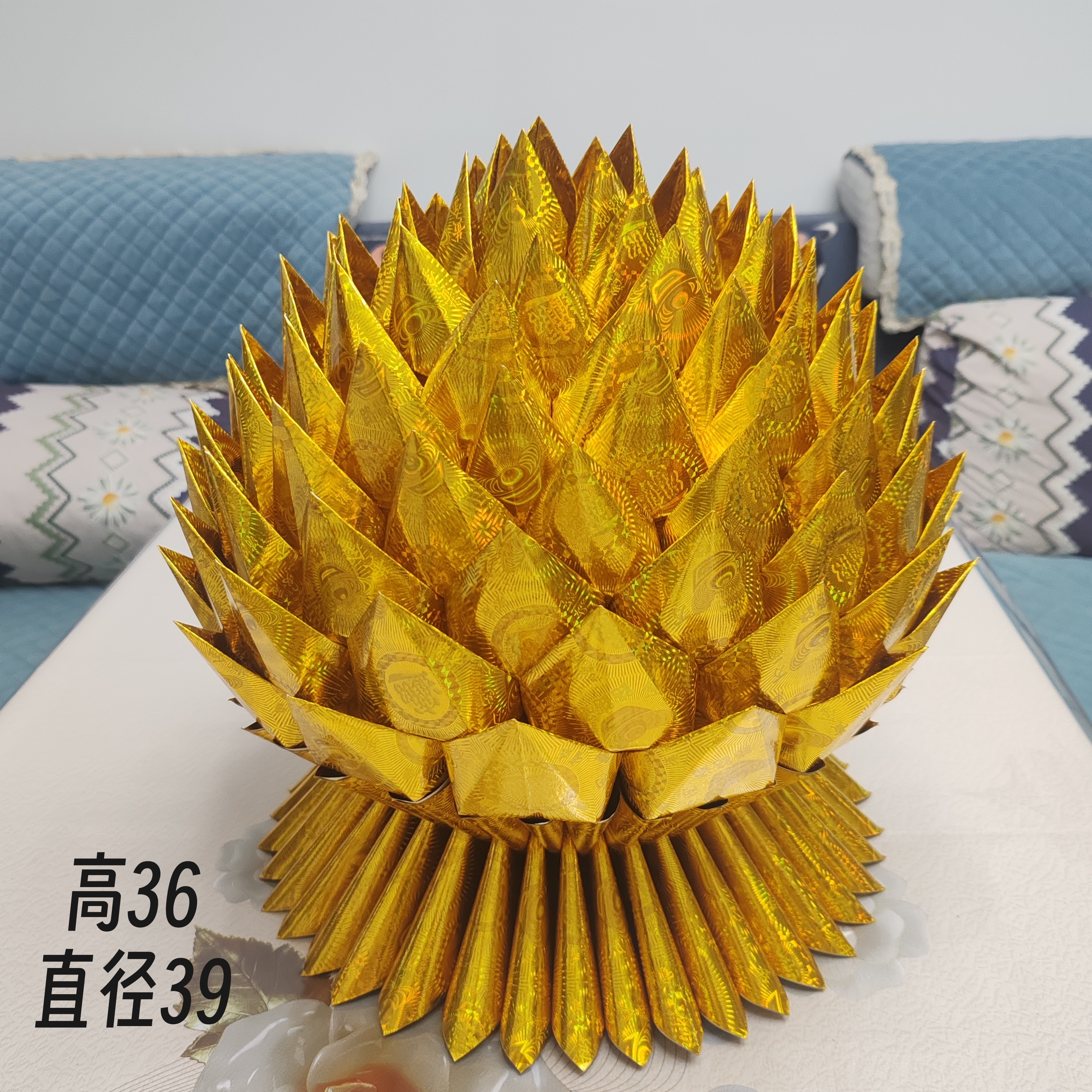 纯手工材料包九转莲花金莲花金箔纸纸制品