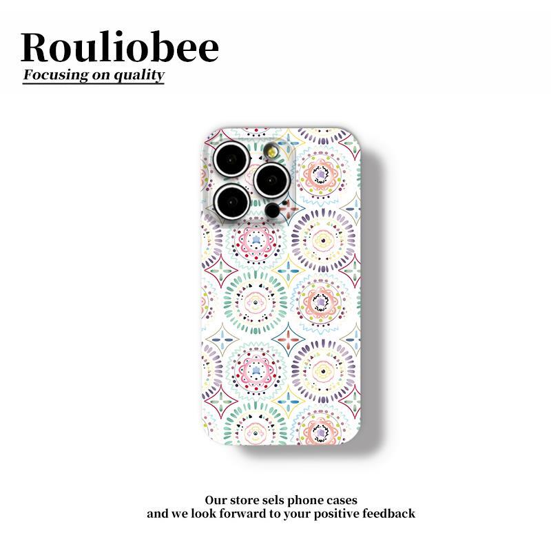 欧克里里多彩民族花纹适用苹果16promax手机壳华为oppo小米15vivo