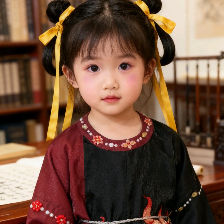 中国风公主运动风秋冬卡通风演出服男古装女童