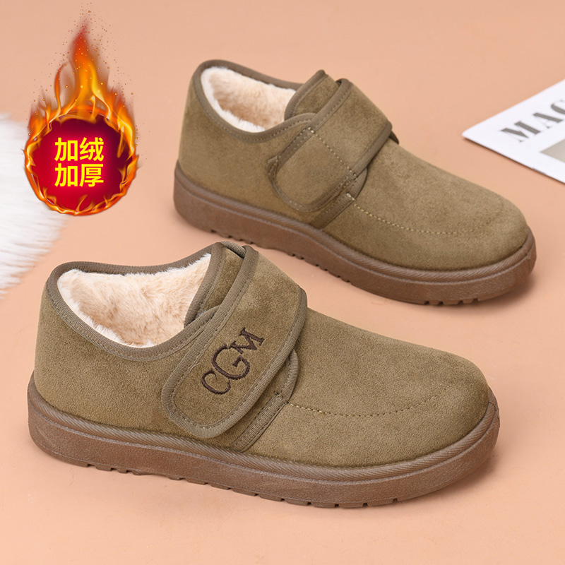 2025新款秋冬女鞋子厚底勃肯雪地靴女加绒毛毛乐福鞋外穿保暖棉鞋