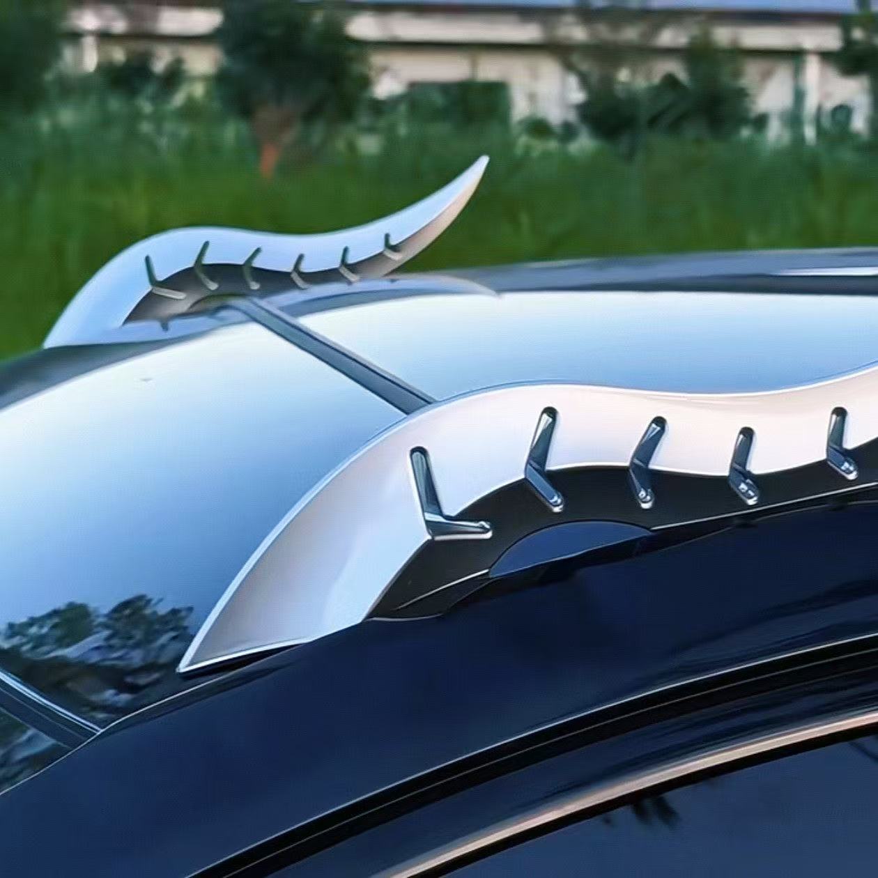 弧光速型绕流鳍新款龙角形车外装饰适用市面多种轿车个性创意配件