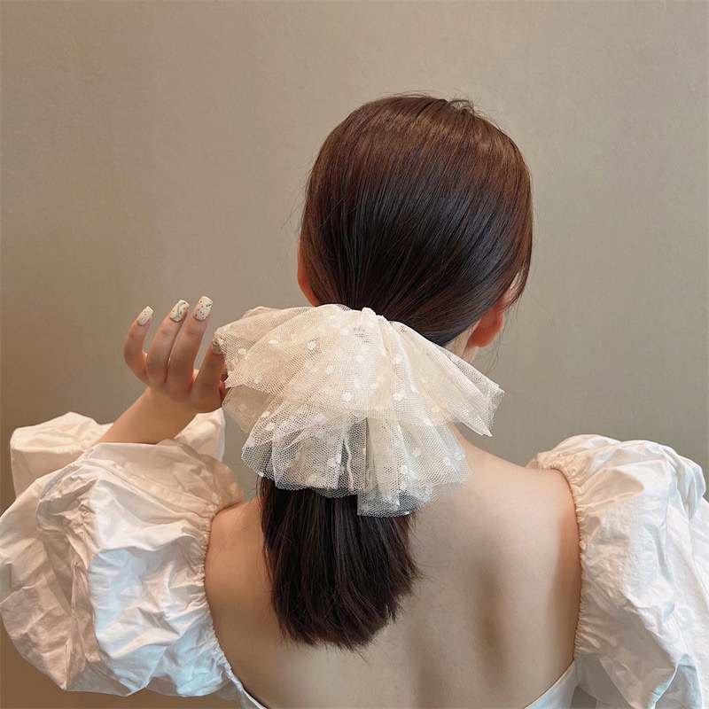 MONA款超大号大肠圈~网纱公主范优雅气质头花头绳发圈发饰女