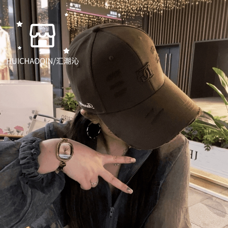 A76加大加宽版刺绣棒球帽潮款纯色鸭舌帽显脸小百搭ins男女同款