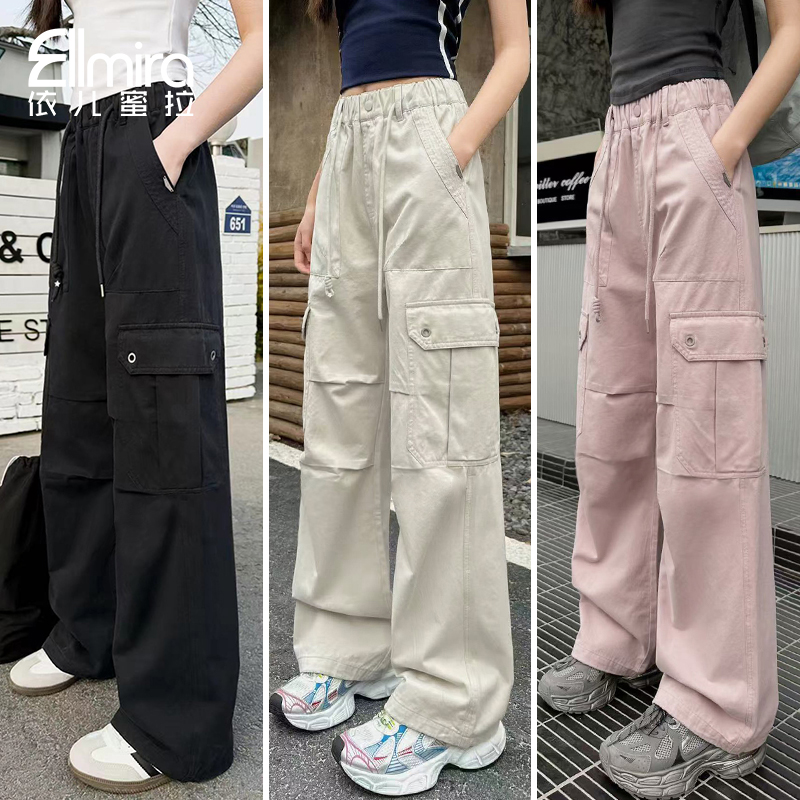 8969女童工装裤秋装儿童长裤运动裤宽松2025新款洋气大童裤子潮流