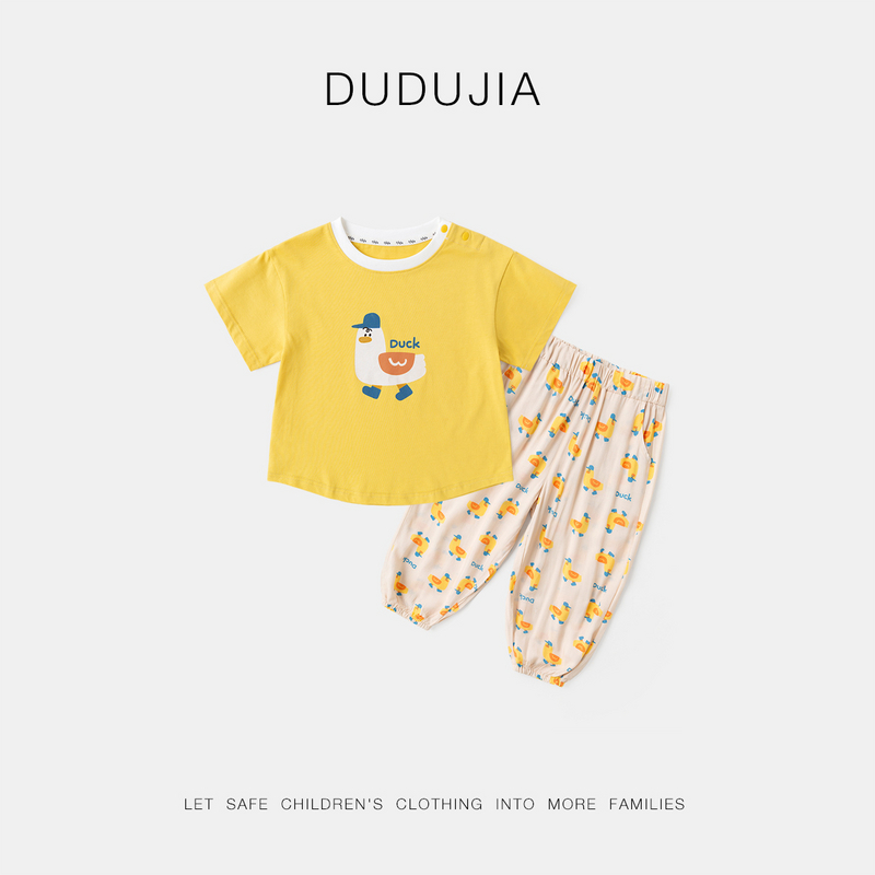 【现货】嘟嘟家夏季上新儿童宽松舒适洋气可爱印花休闲套装